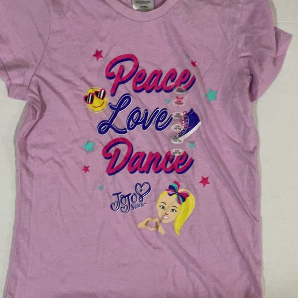 Girls Jojo Siwa peace, love and dance T shirt